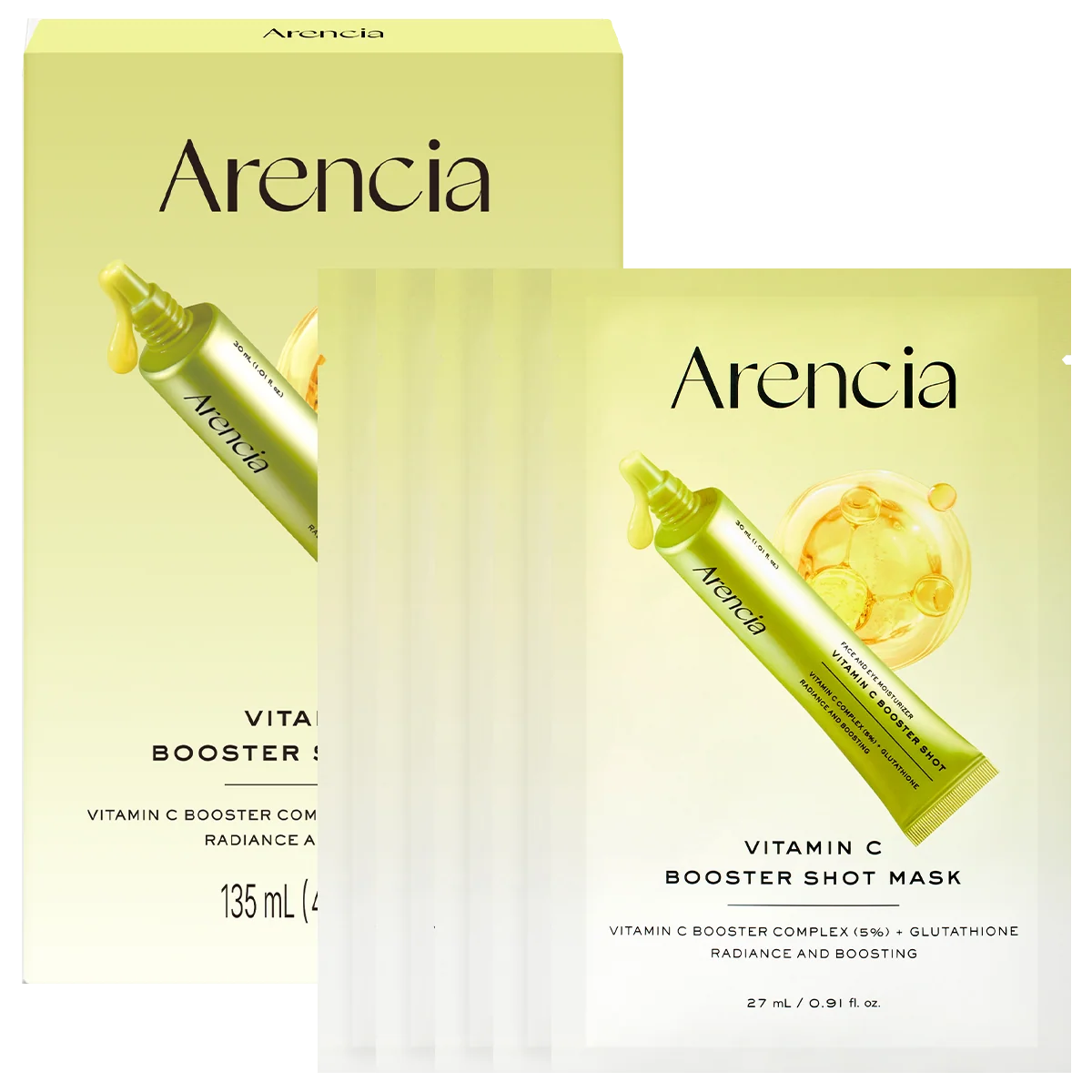 Arencia vitamin c booster shot mask (5 mask)